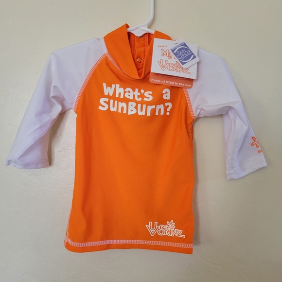 UV Skins Orange Rash Guard UPF 50 - Picture 1 of 4